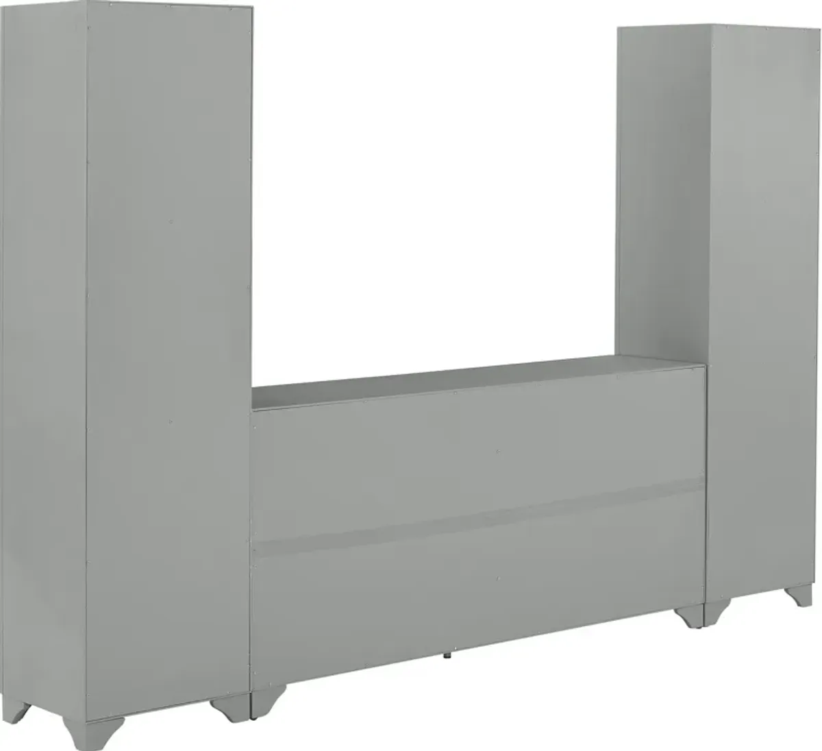 Pierre 2 Bookcases and Sideboard Set - Gray