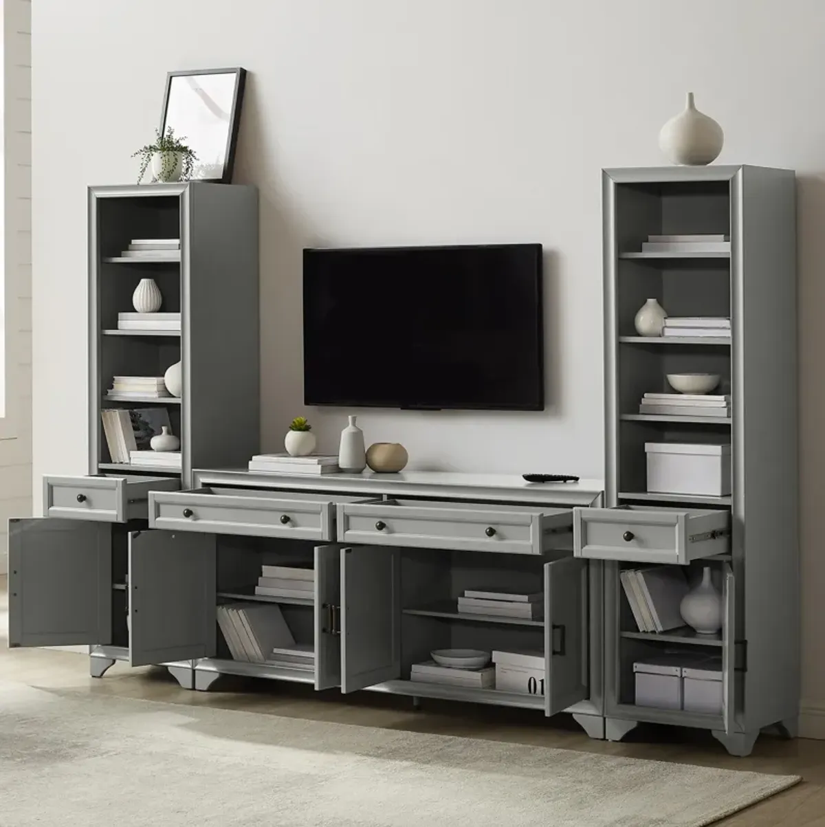 Pierre 3-Piece Entertainment Set - Gray