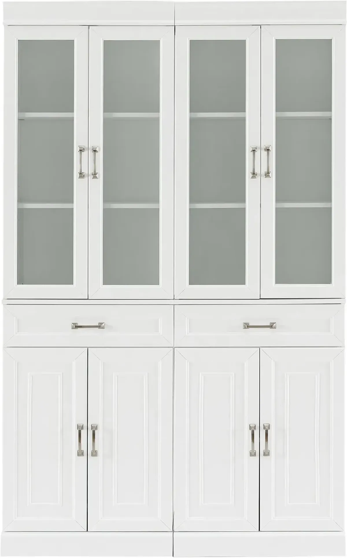 Honnaly 2-Piece Pantry with Glass Doors Set