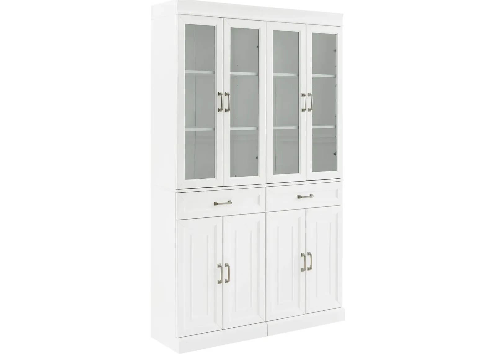 Honnaly 2-Piece Pantry with Glass Doors Set