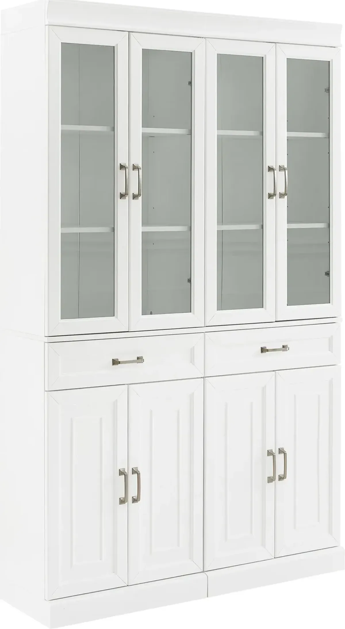 Honnaly 2-Piece Pantry with Glass Doors Set