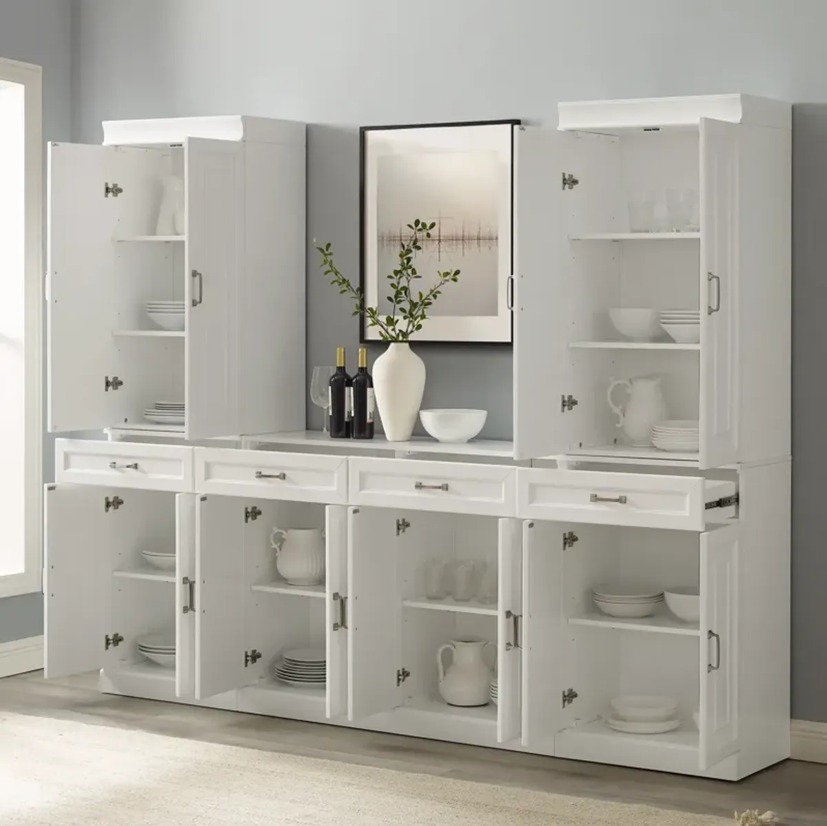 Honnaly 2 Pantries and Sideboard Set