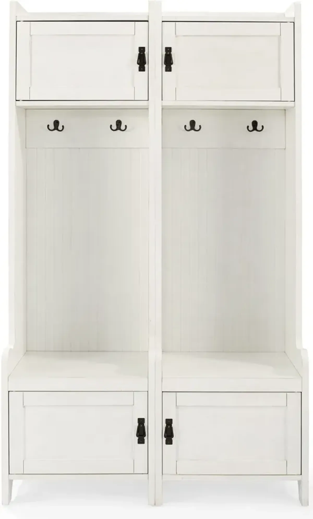 Landon 2-Piece Hall Tree Set - White