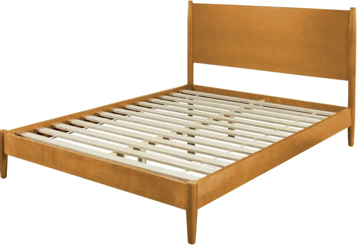 Bruce Queen Platform Bed - Brown