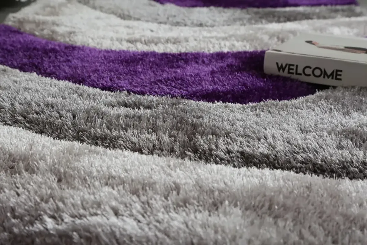 Bayou 5' x 7' Area Rug - Purple/Gray