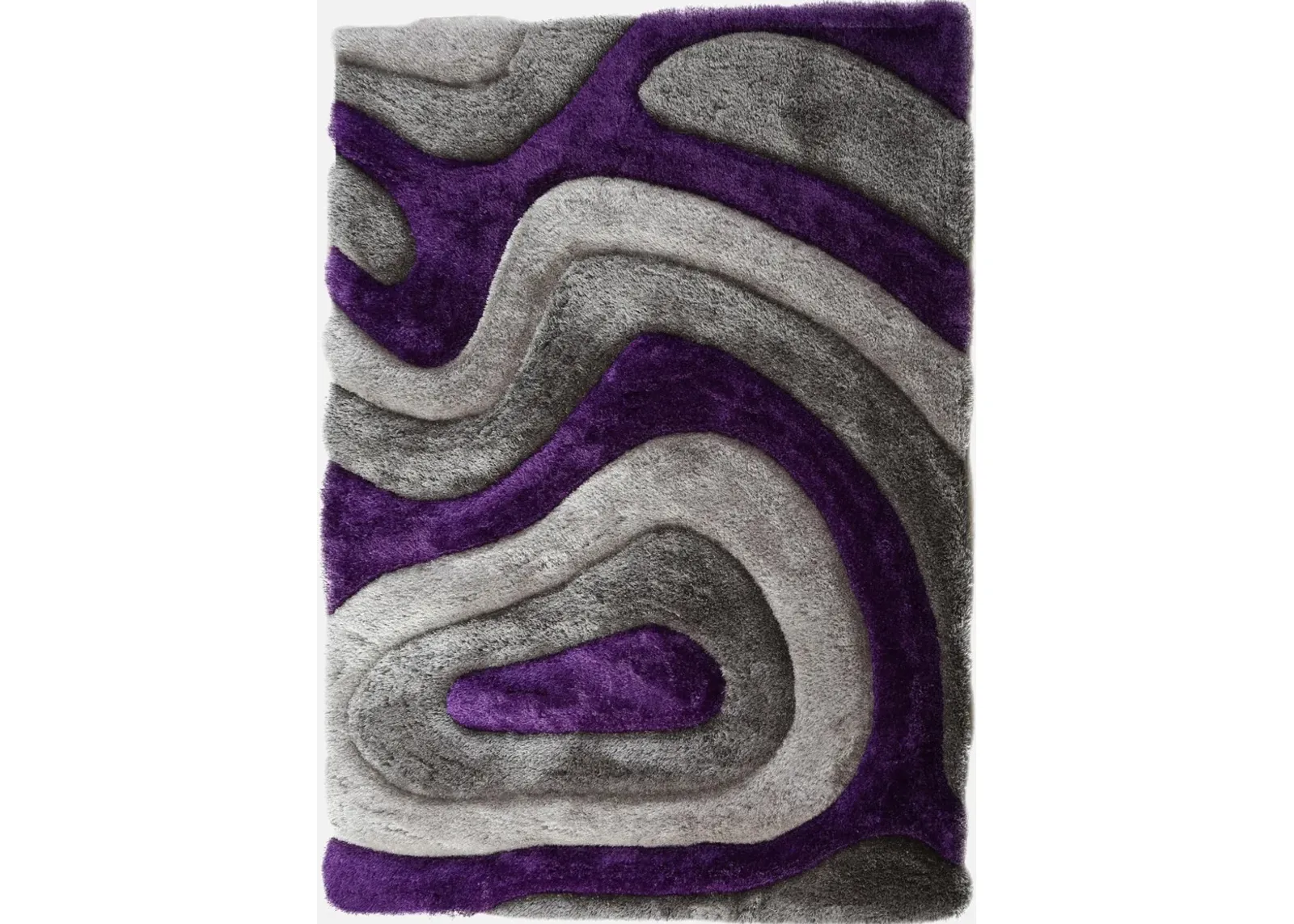 Bayou 5' x 7' Area Rug - Purple/Gray