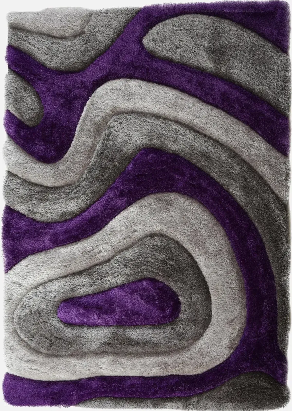 Bayou 5' x 7' Area Rug - Purple/Gray