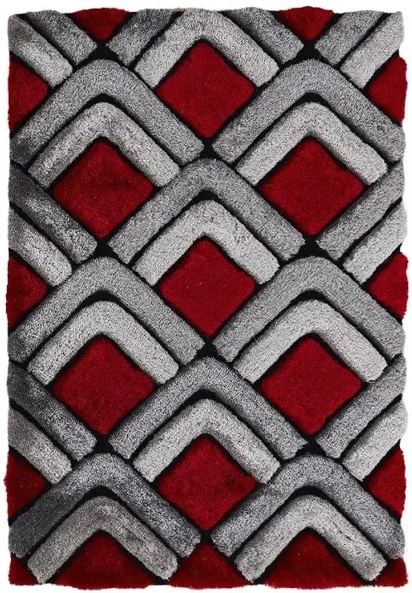 Mac 5' x 7' Area Rug - Gray/Red