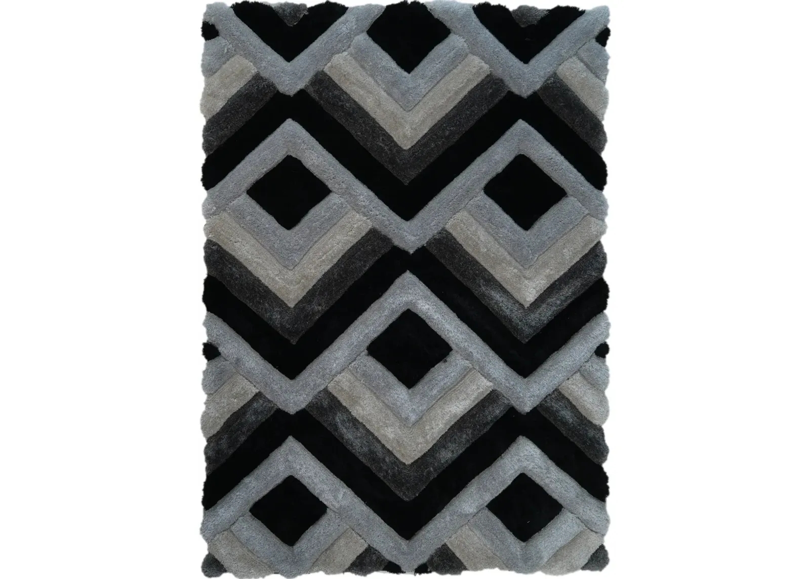 Mac 5' x 7' Area Rug - Black/Gray