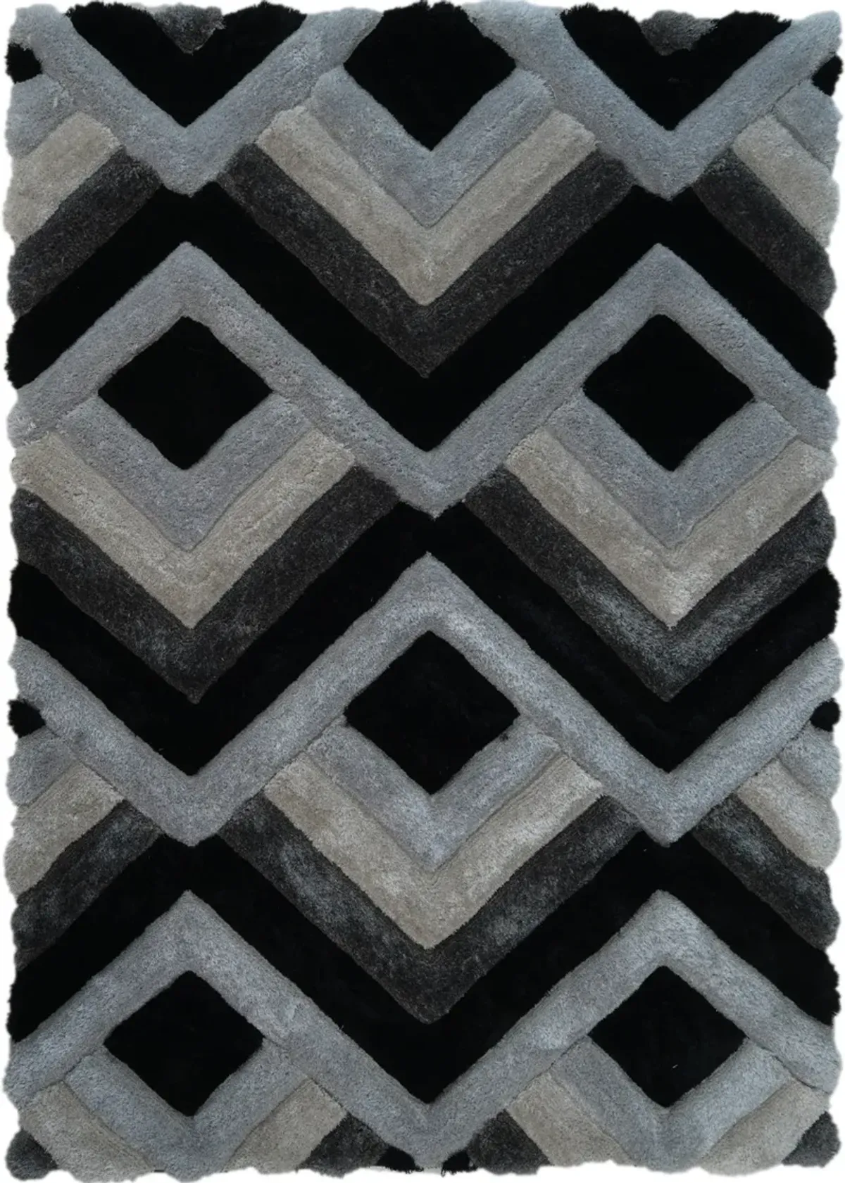 Mac 5' x 7' Area Rug - Black/Gray