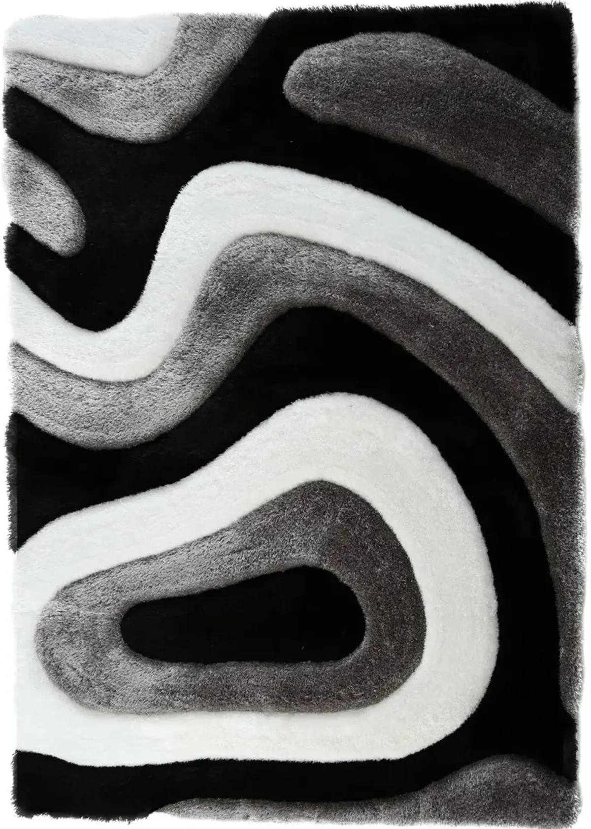 Bayou 8' x 10' Area Rug – Black/White/Gray