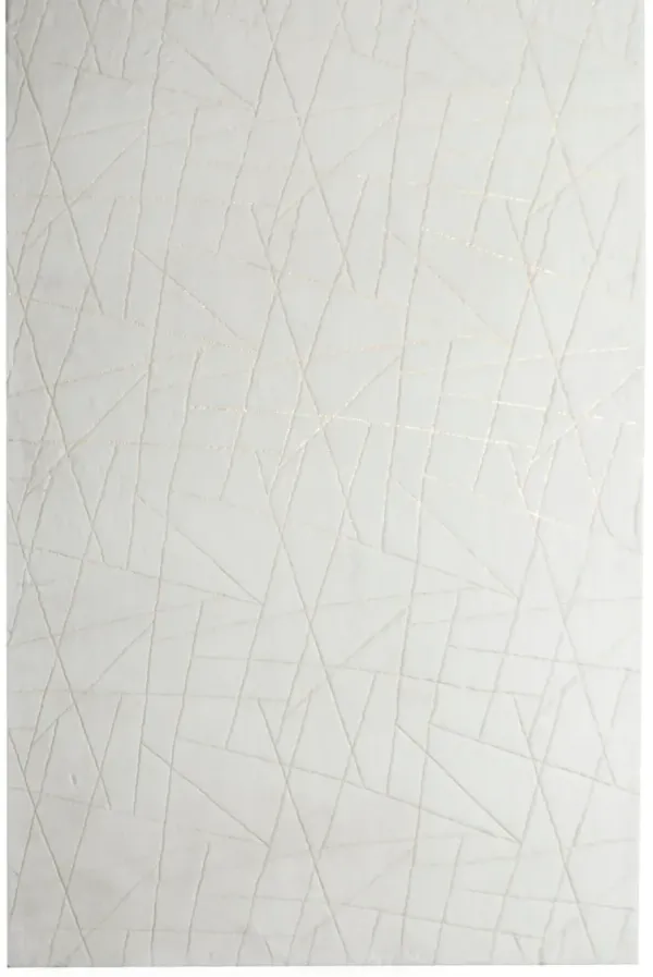 Cole 8' x 10' Area Rug – White/Gold