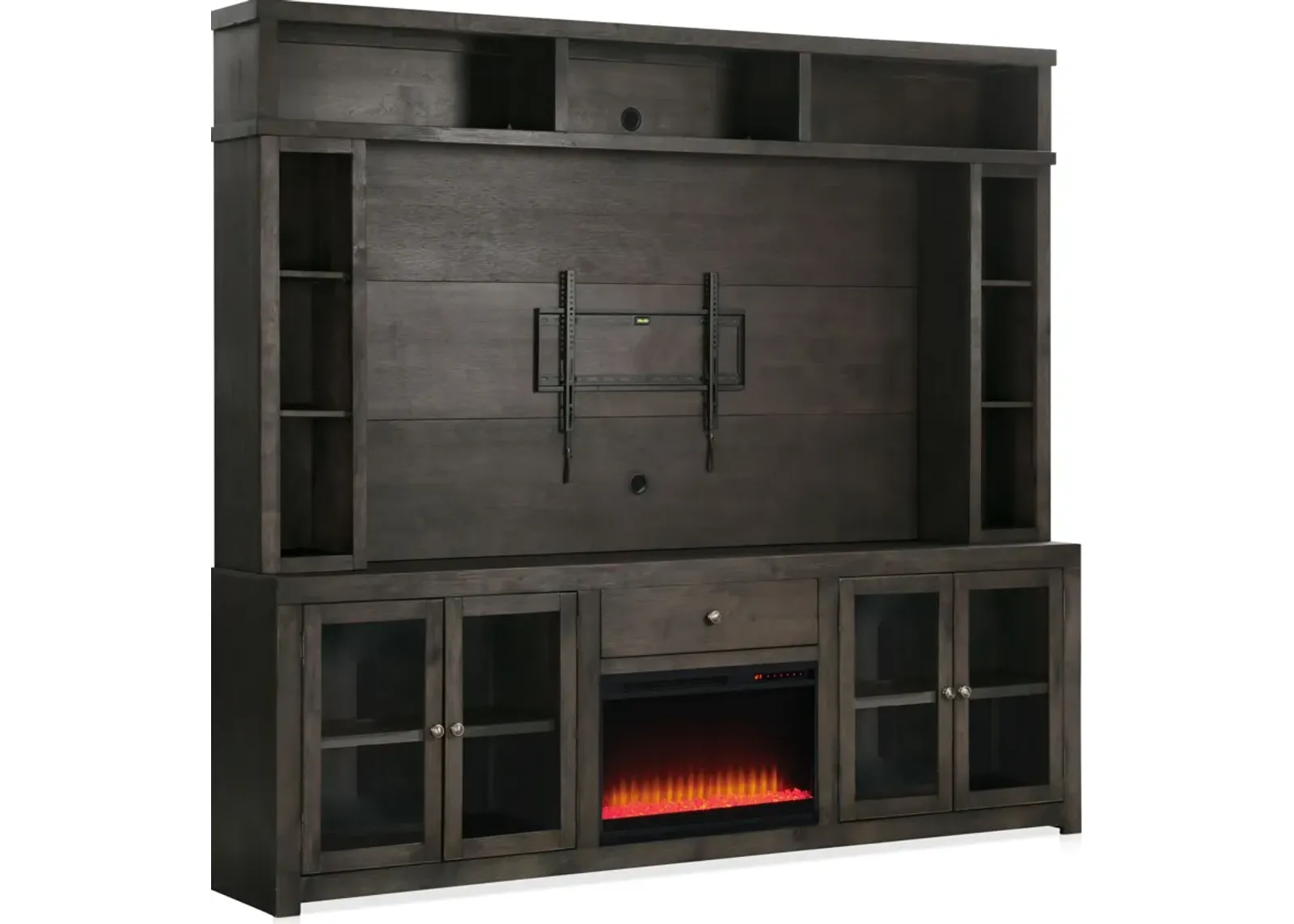 Butler Contemporary Fireplace Entertainment Wall - Brown