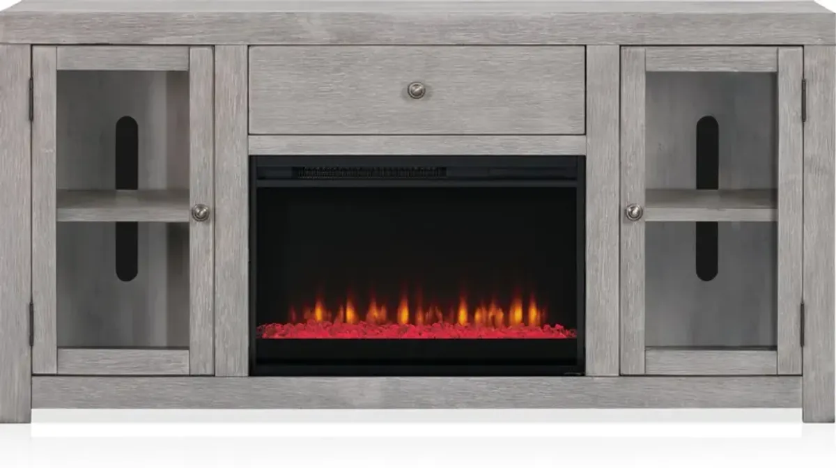 Butler 65" Contemporary Fireplace TV Stand - Gray