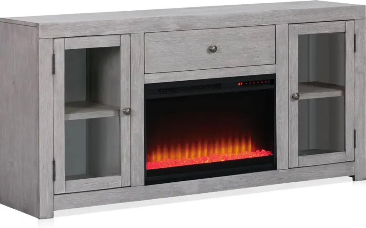 Butler 65" Contemporary Fireplace TV Stand - Gray