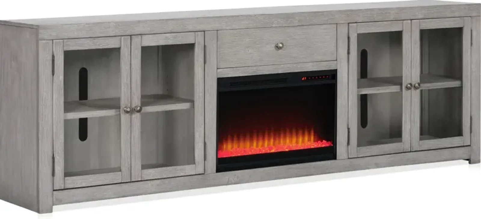 Butler 96" Contemporary Fireplace TV Stand - Gray