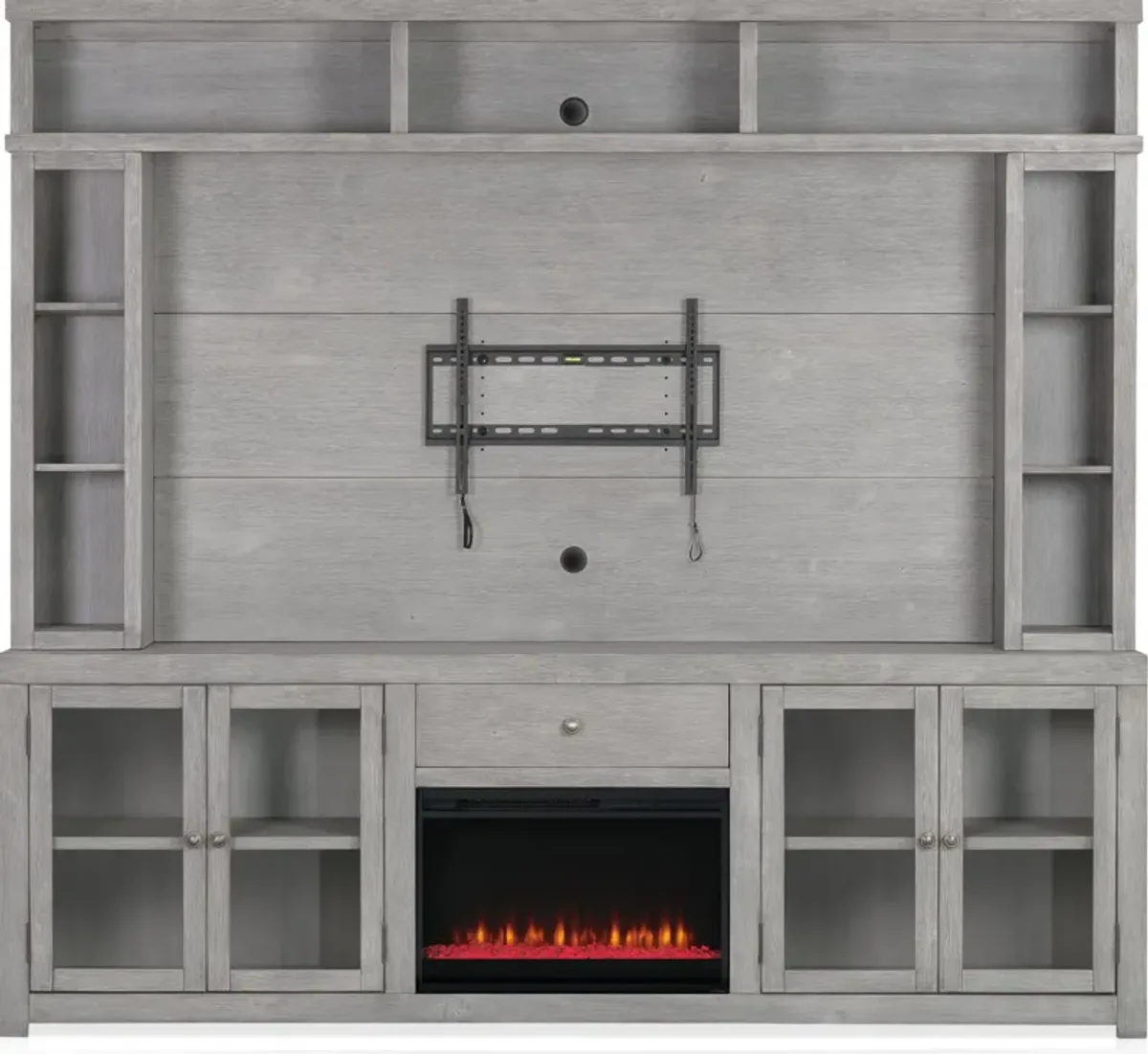 Butler Contemporary Fireplace Entertainment Wall - Gray