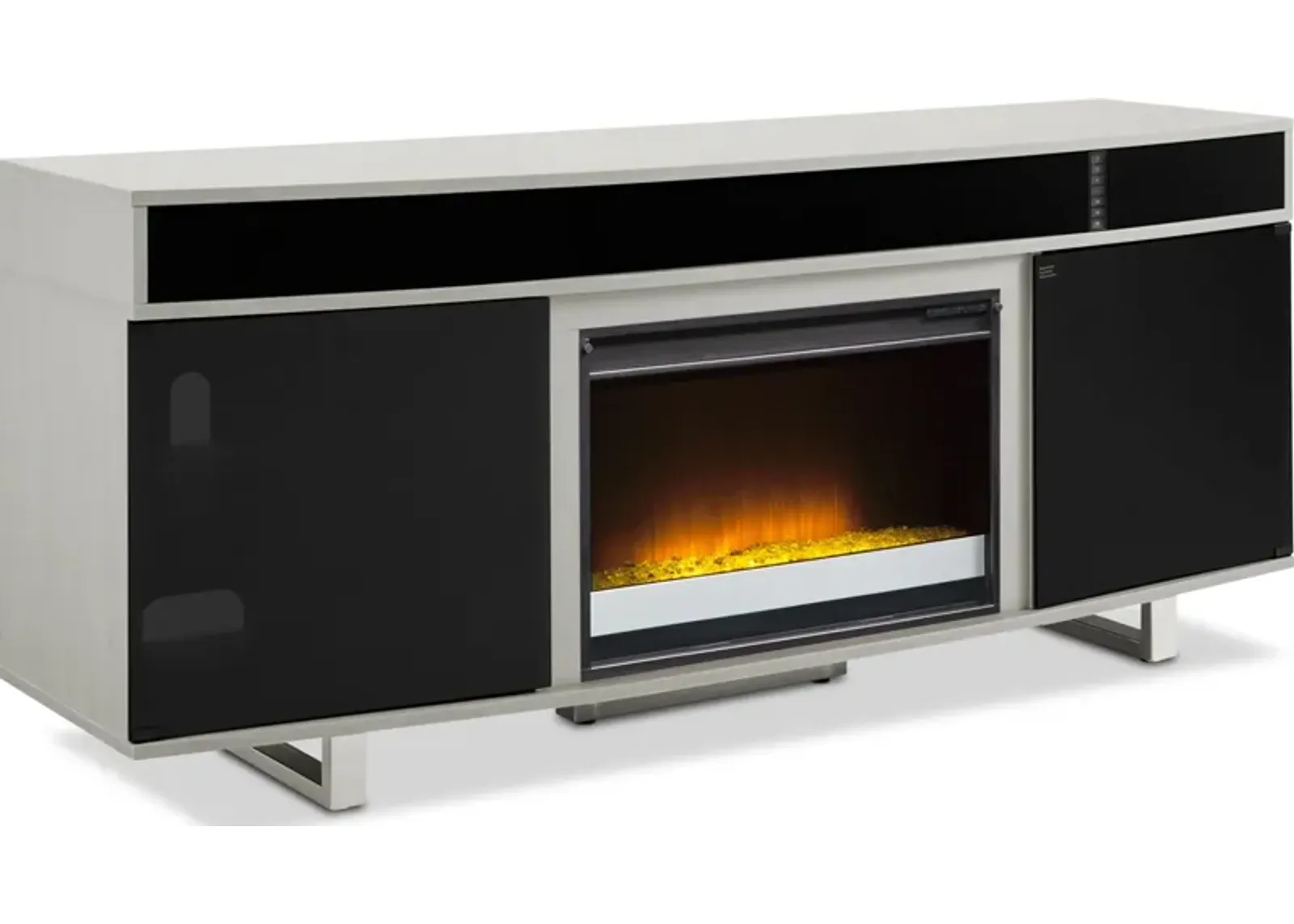 Pacer 72" Contemporary Fireplace TV Stand with Sound Bar - Gray