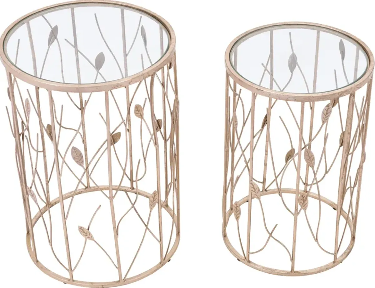 Leafy Set of 2 Side Tables