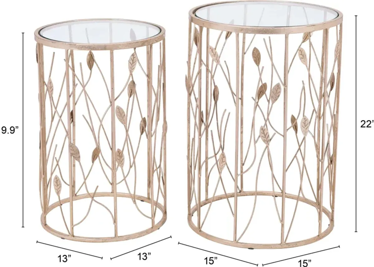 Leafy Set of 2 Side Tables