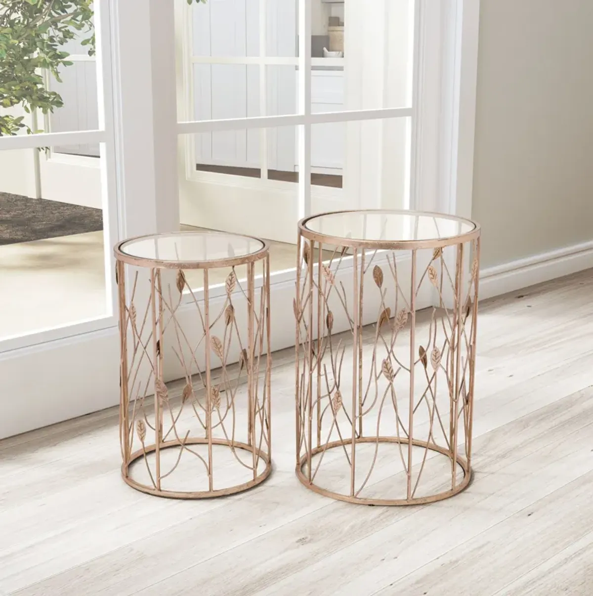 Leafy Set of 2 Side Tables