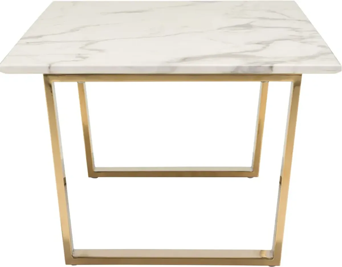 Hammy Coffee Table - White/Gold