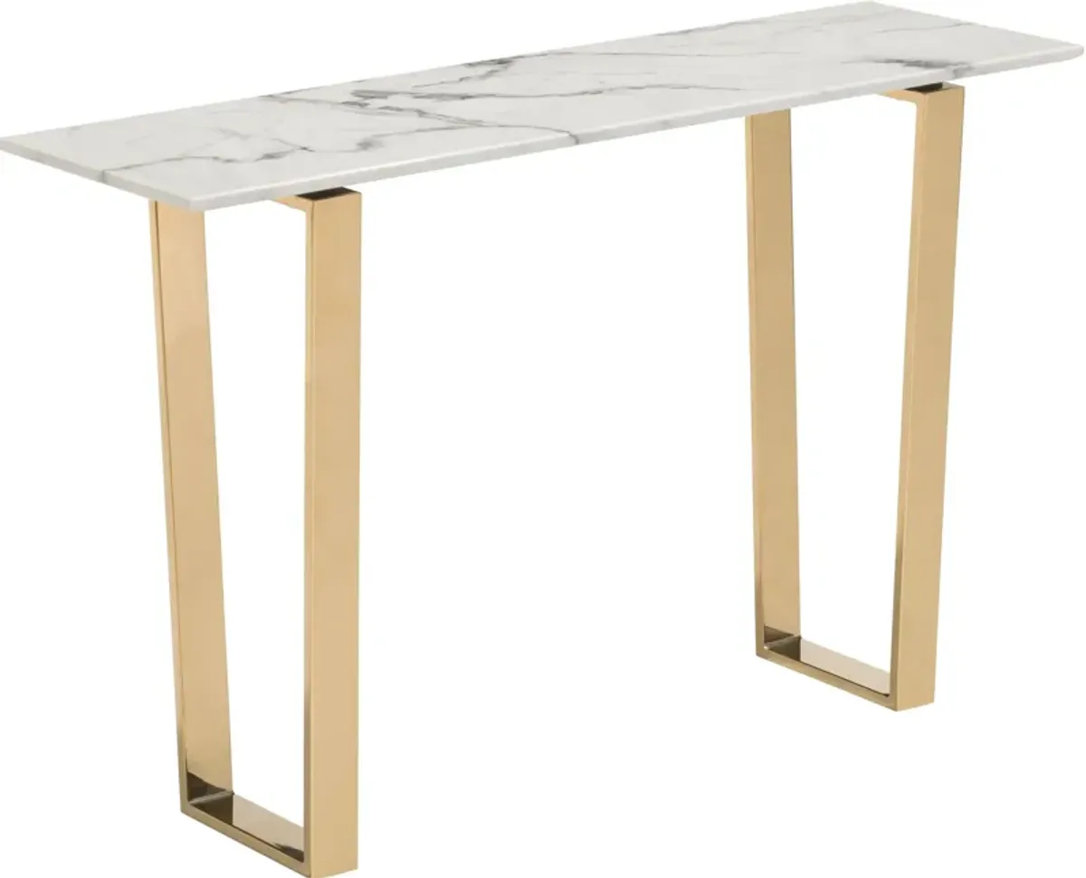 Hammy Console Table - White/Gold