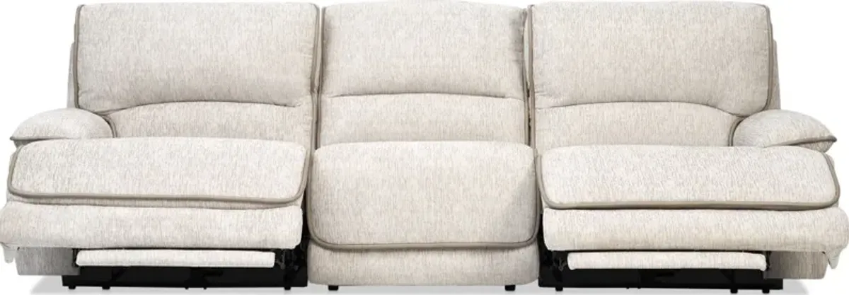 Olsen Dual-Power 3-Piece Reclining Sofa - Dove