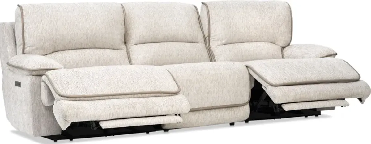 Olsen Dual-Power 3-Piece Reclining Sofa - Dove