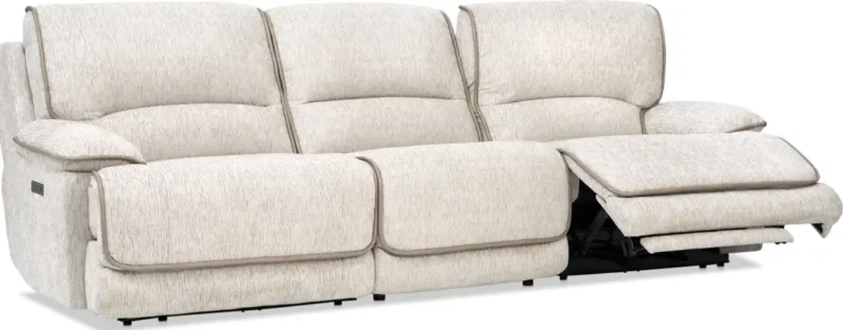 Olsen Dual-Power 3-Piece Reclining Sofa - Dove