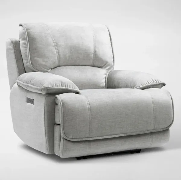 Olsen Dual-Power Recliner - Silver