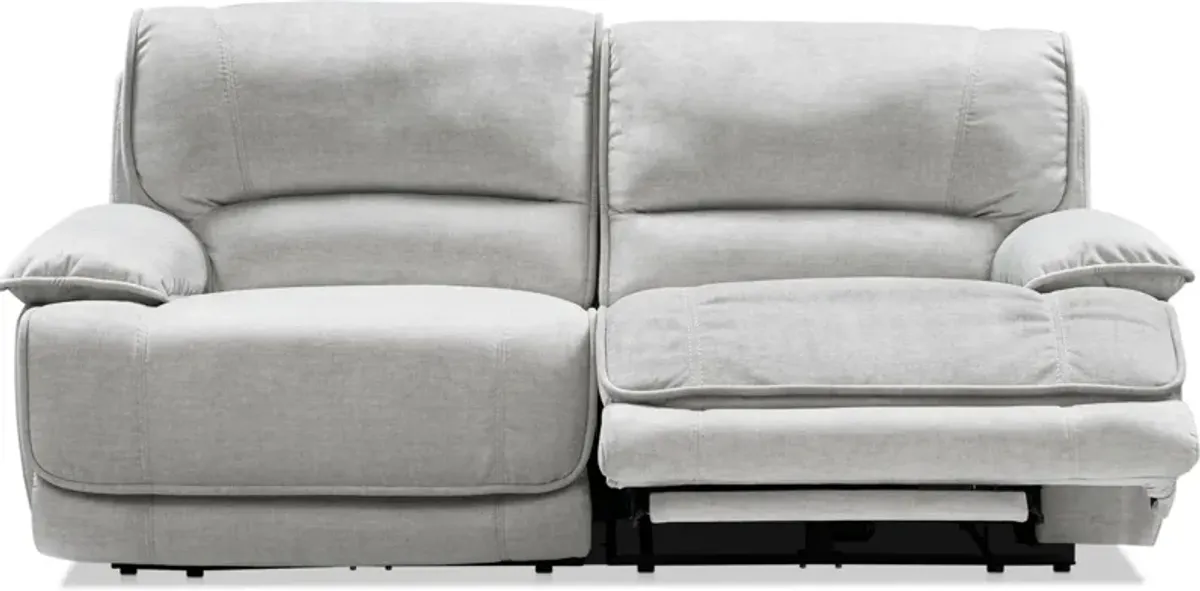 Olsen Dual-Power 2-Piece Reclining Sofa - Silver