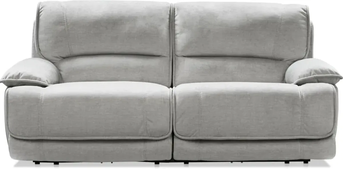 Olsen Dual-Power 2-Piece Reclining Sofa - Silver