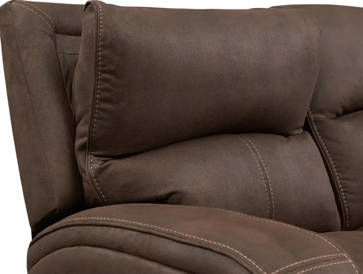 Burke Dual-Power Reclining Sofa - Brown