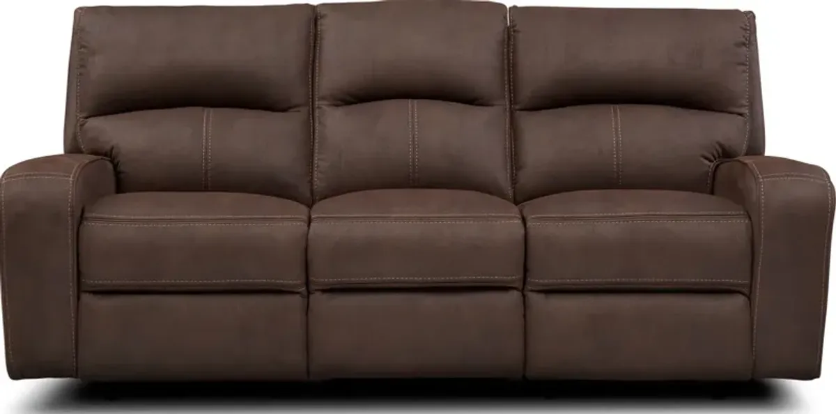 Burke Dual-Power Reclining Sofa - Brown