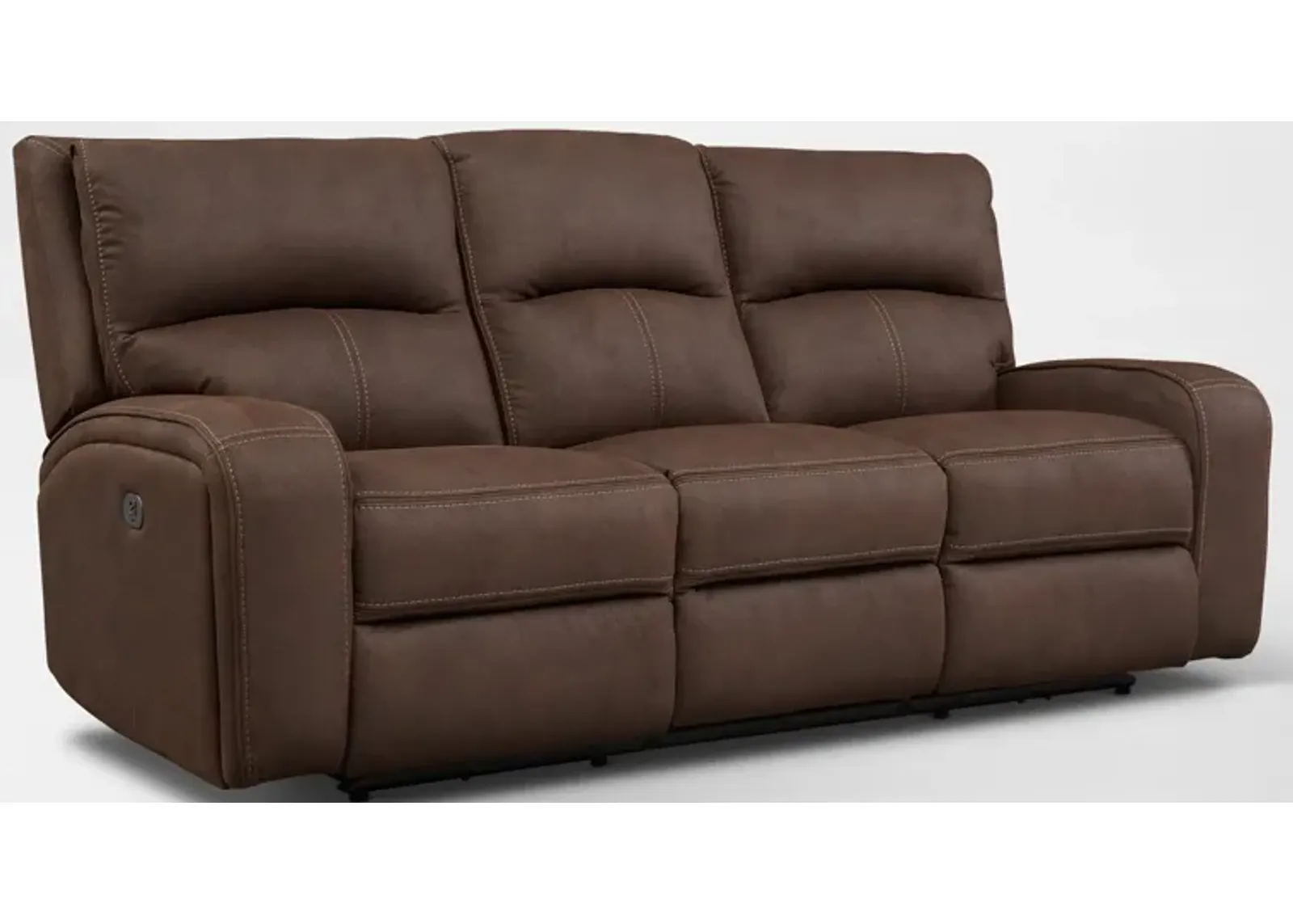 Burke Dual-Power Reclining Sofa - Brown