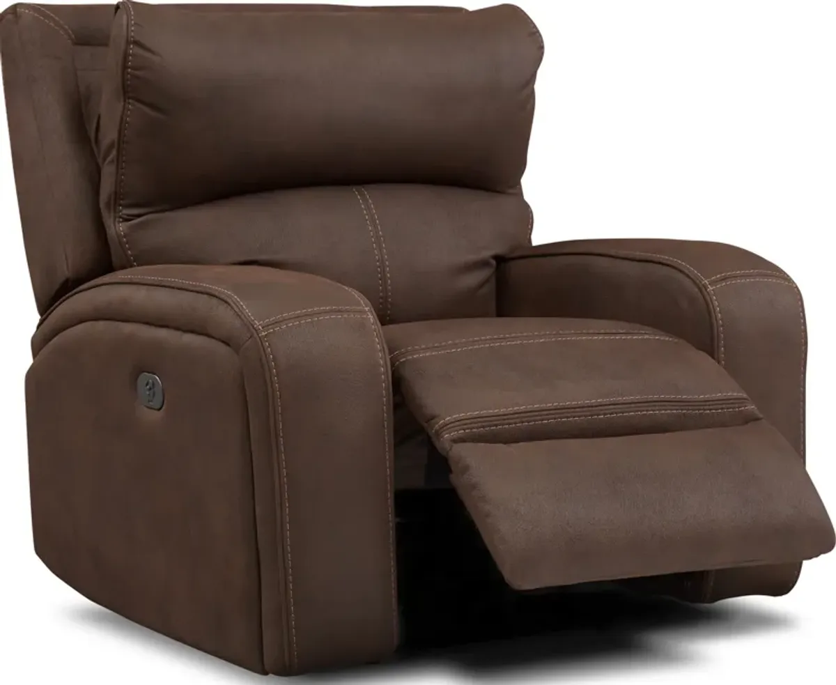 Burke Dual-Power Recliner - Brown