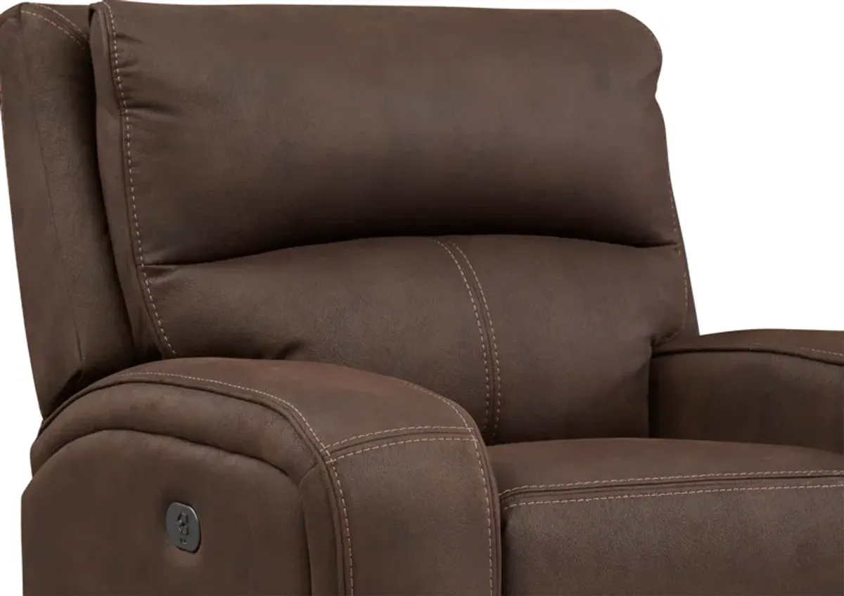 Burke Dual-Power Recliner - Brown