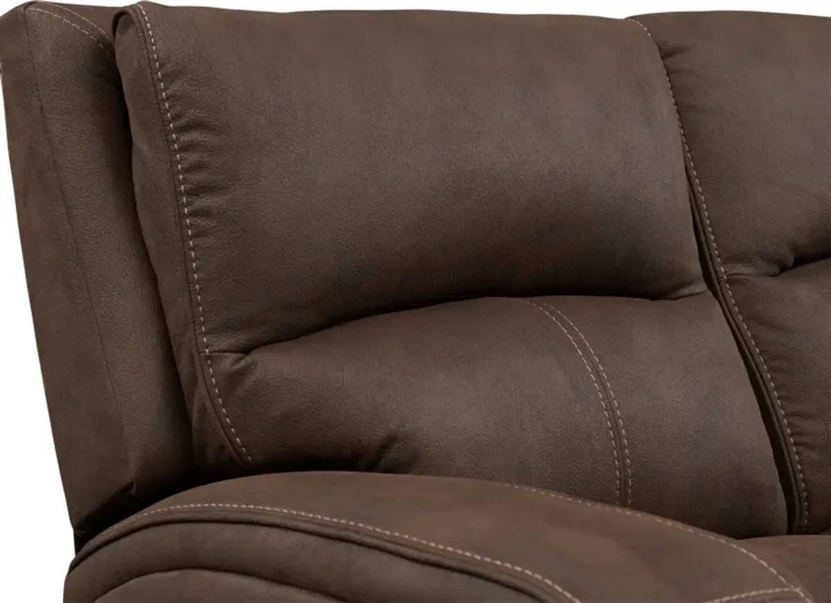 Burke Manual Reclining Loveseat - Brown