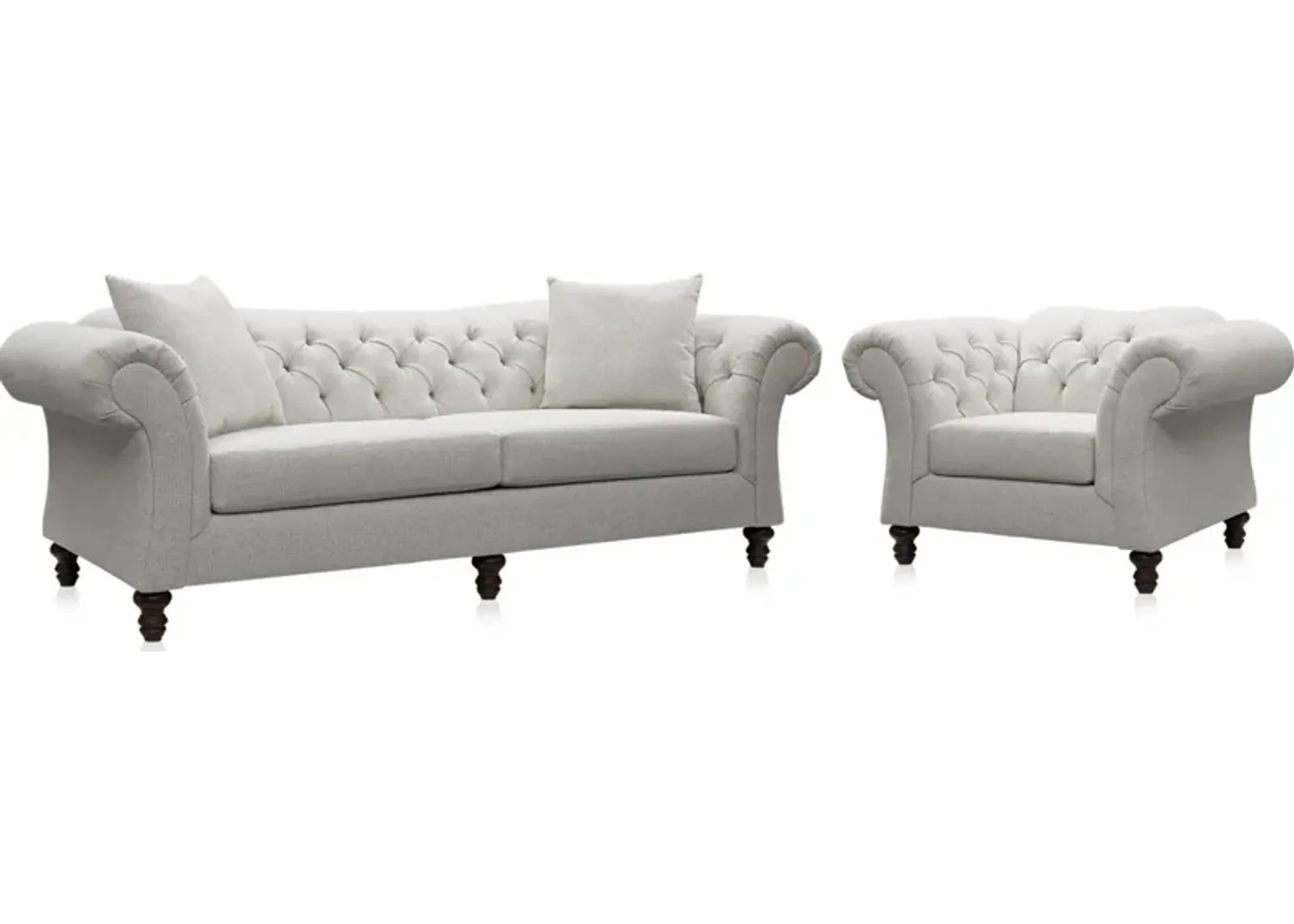 Leah Sofa and Chair Set - Sand