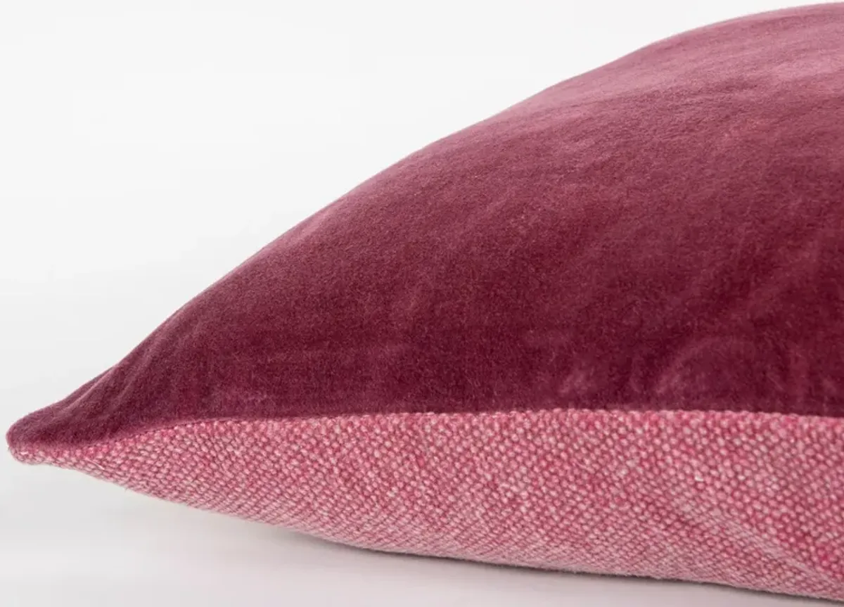 Erika 22" X 22" Pillow - Burgundy