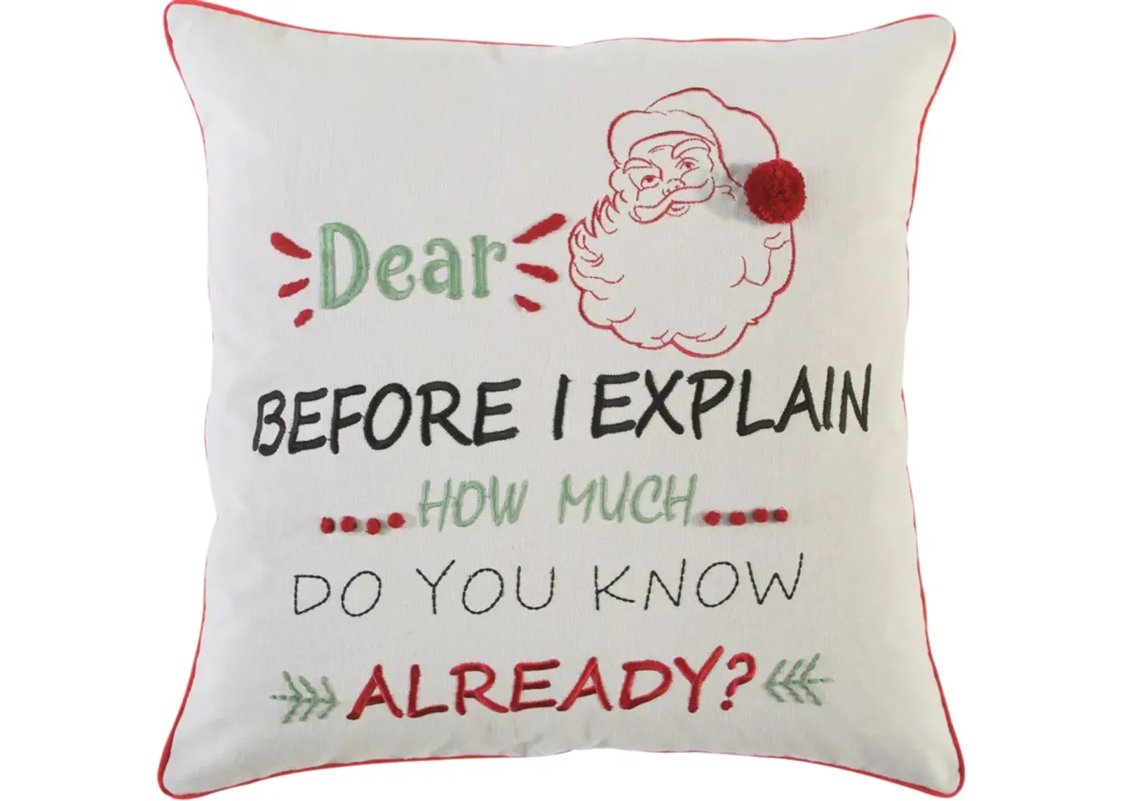 Dear Santa 20" X 20" Pillow