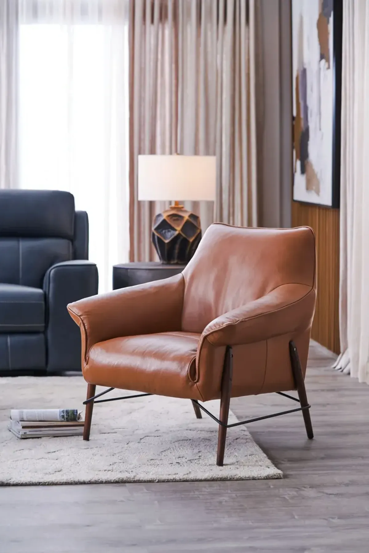 Fritz Accent Chair - Saddle