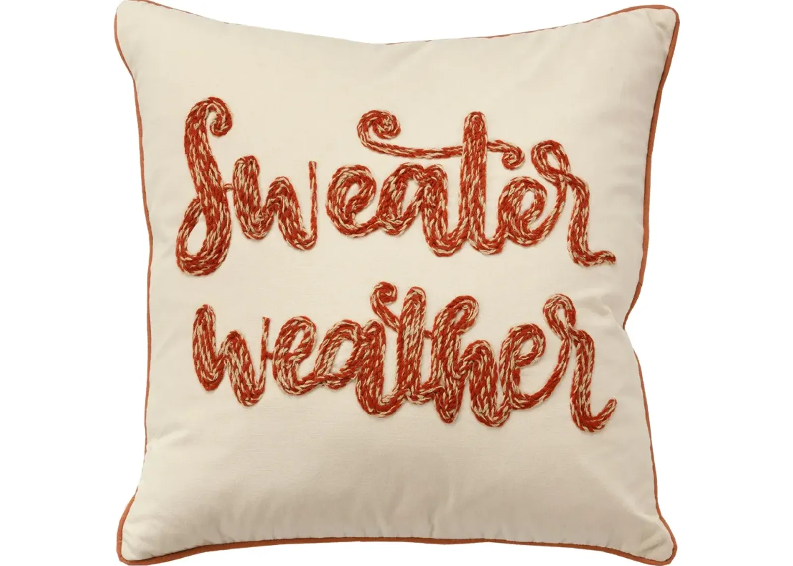 Sweater Weather 20"x20" Pillow - Rust