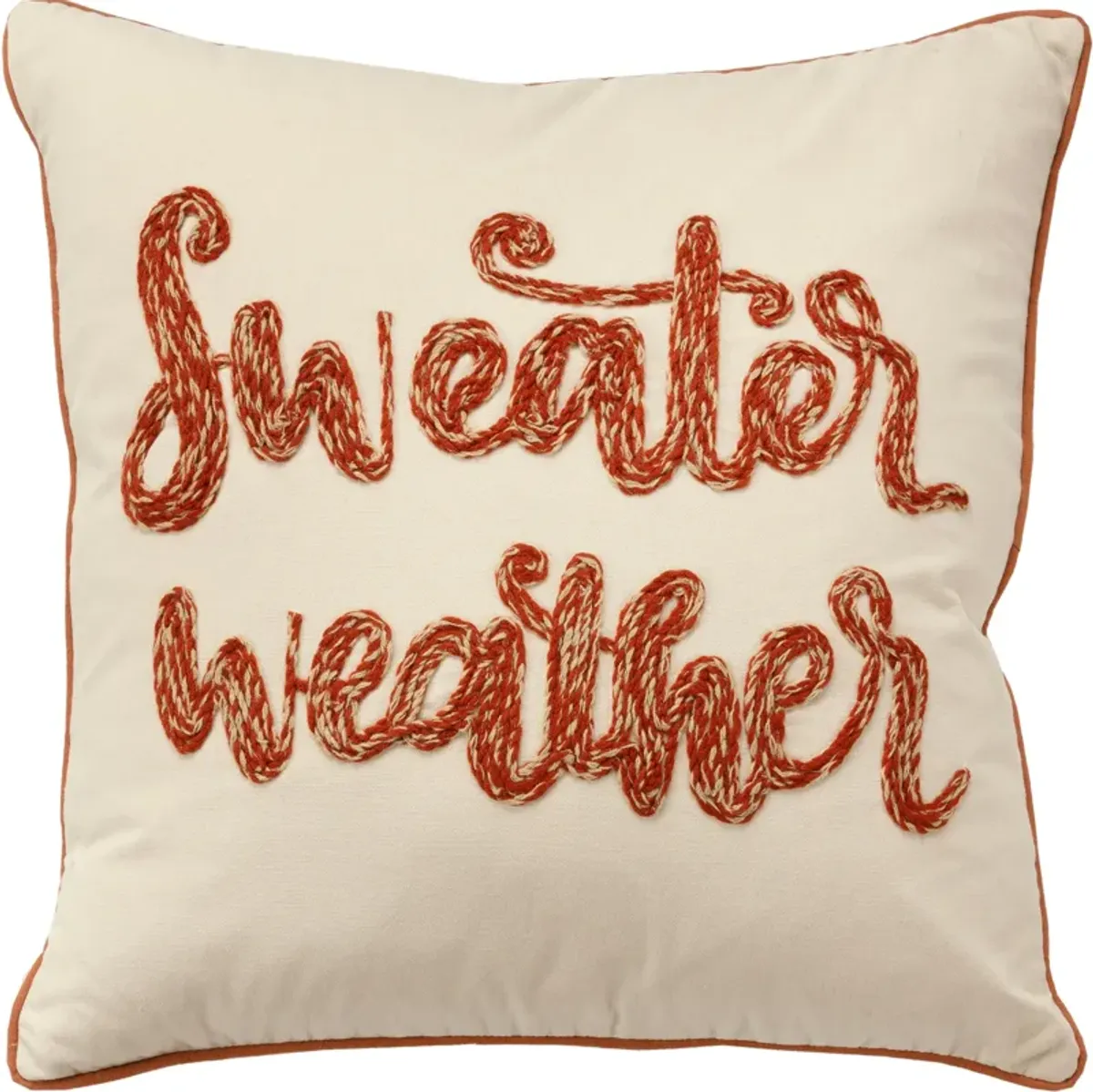 Sweater Weather 20"x20" Pillow - Rust