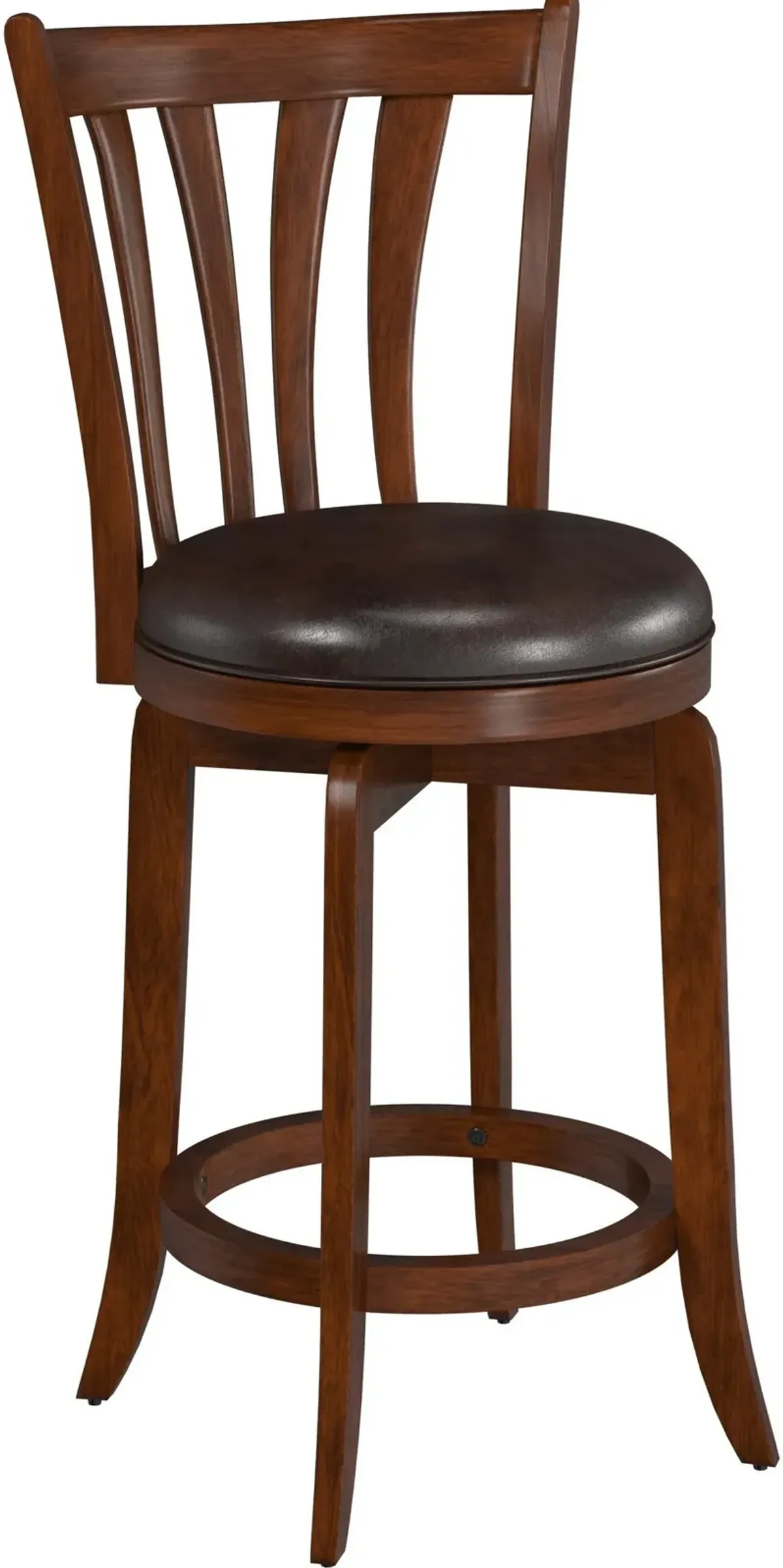 Roberta Swivel Counter-Height Stool -Brown