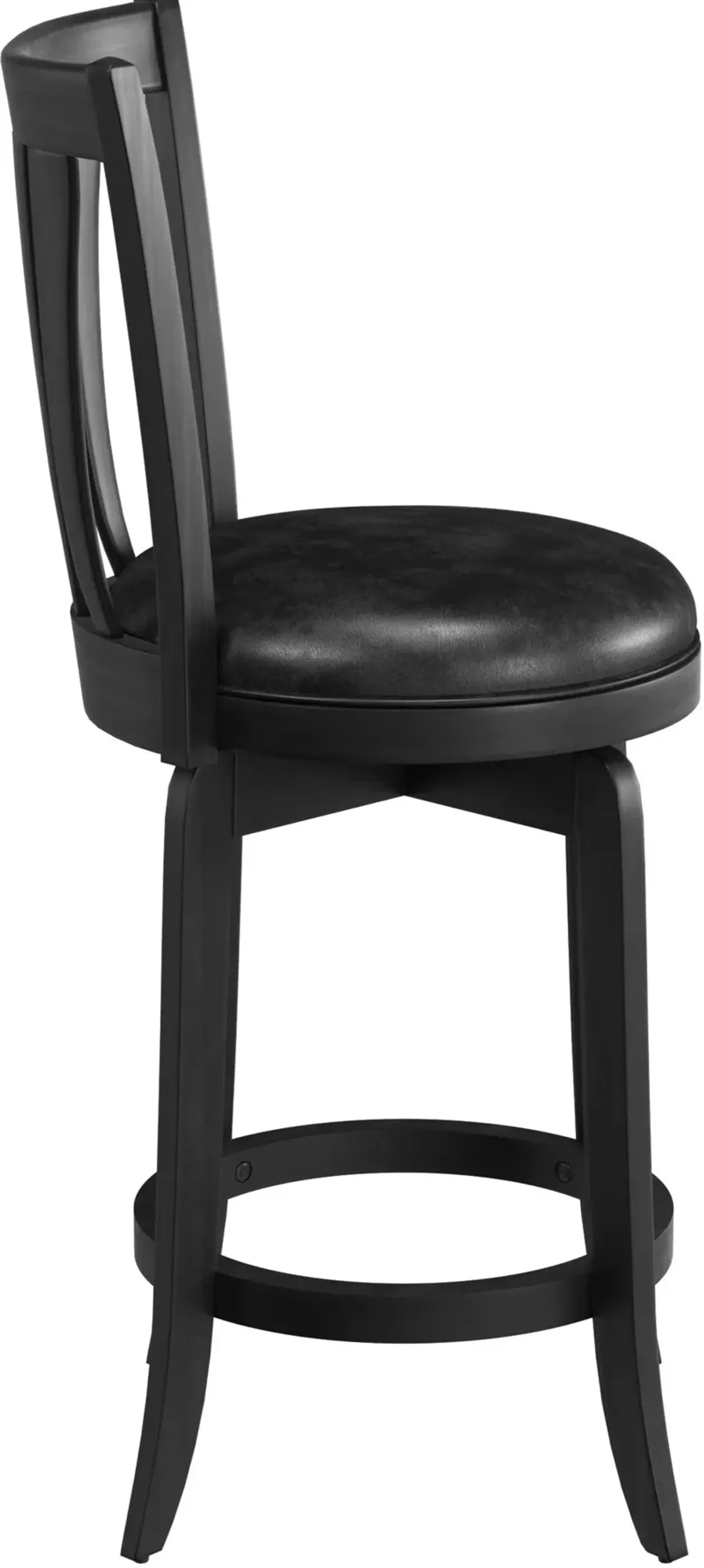 Roberta Swivel Counter-Height Stool - Black