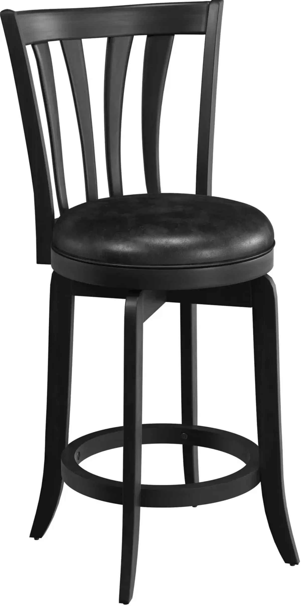 Roberta Swivel Counter-Height Stool - Black