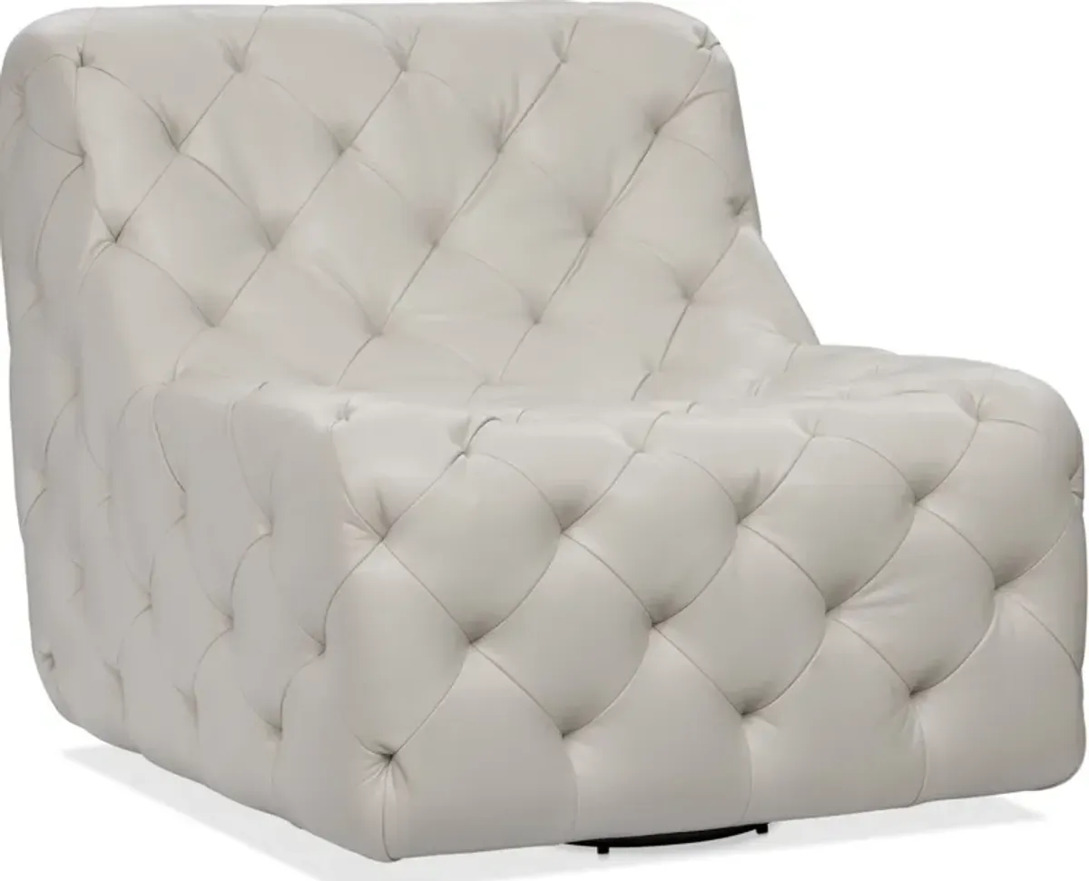 Elliot Armless Swivel Accent Chair - Ivory