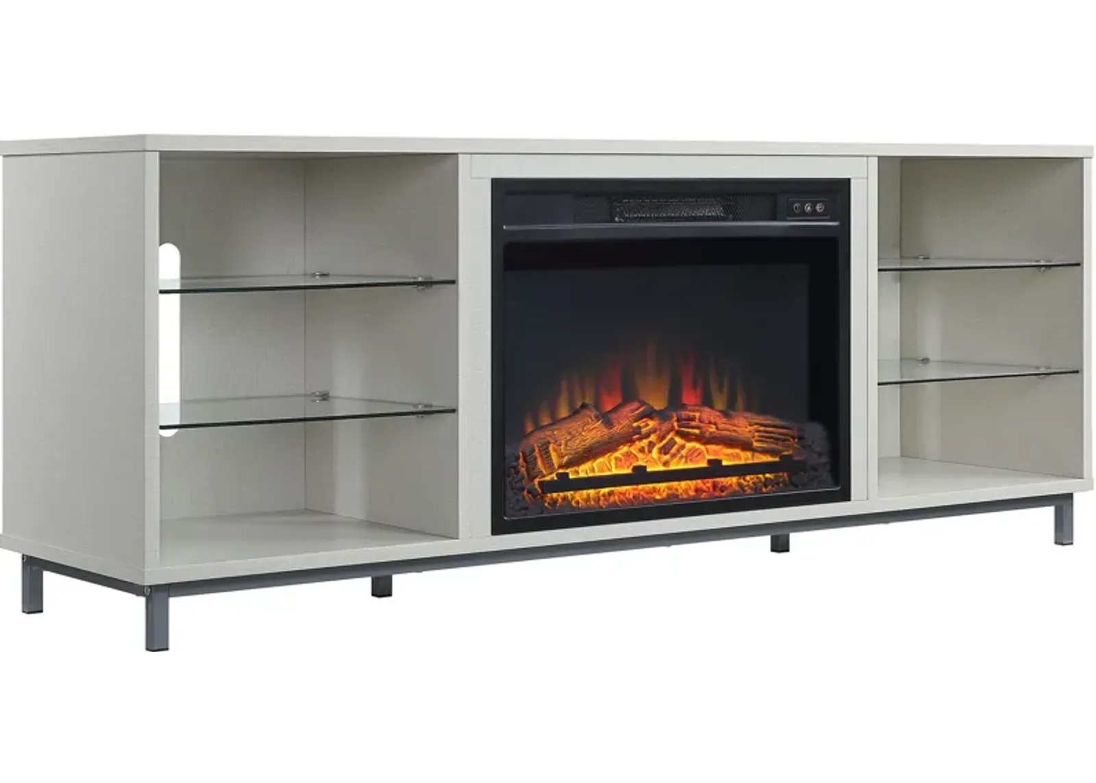 Mallorie TV Stand with Fireplace - Beige